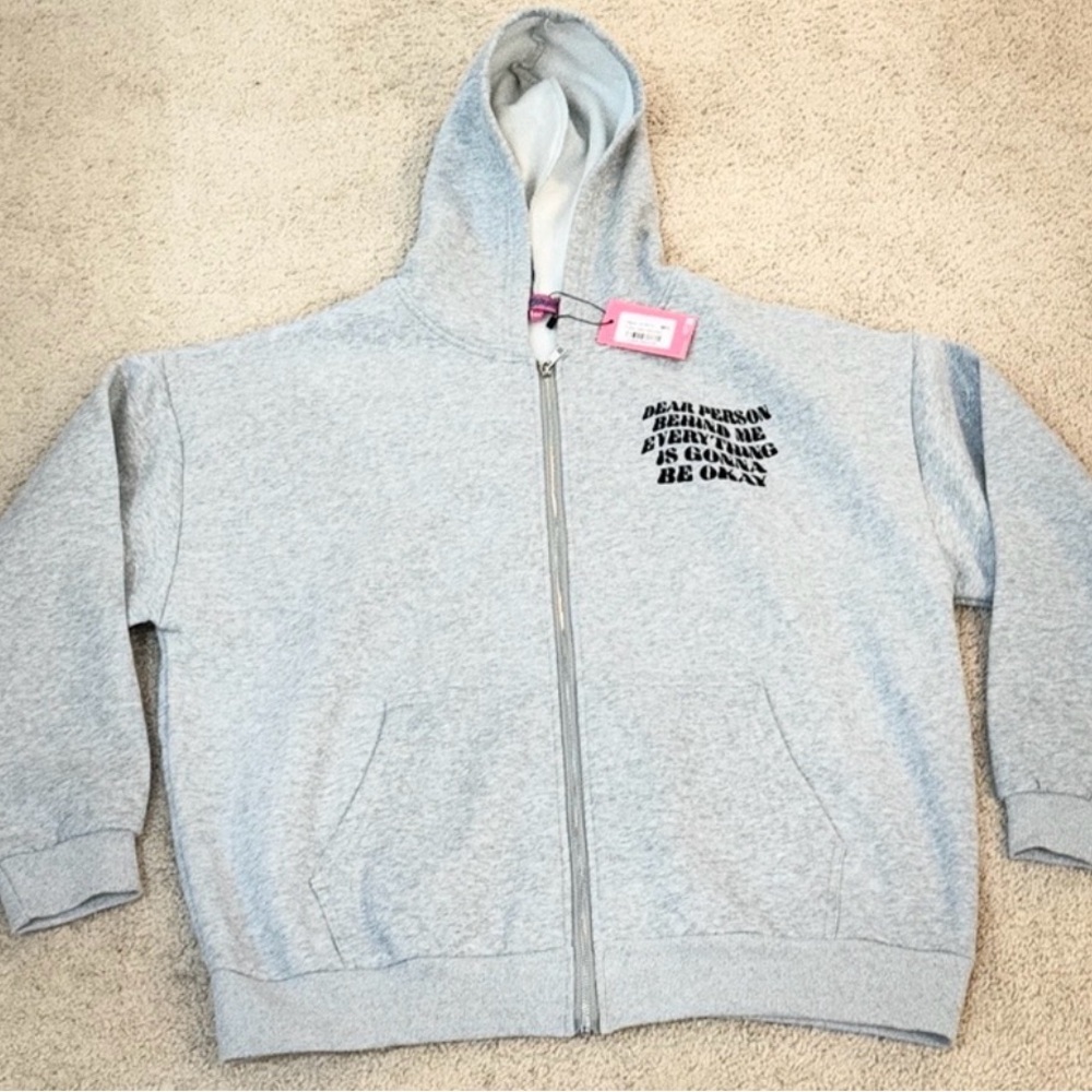 Edikted Everything’s OK Oversized Zip Up Hoodie, Women size medium/large - Picture 3 of 13